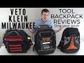 Veto Pro Pack vs Klein vs Milwaukee - Service Tool Backpack Review