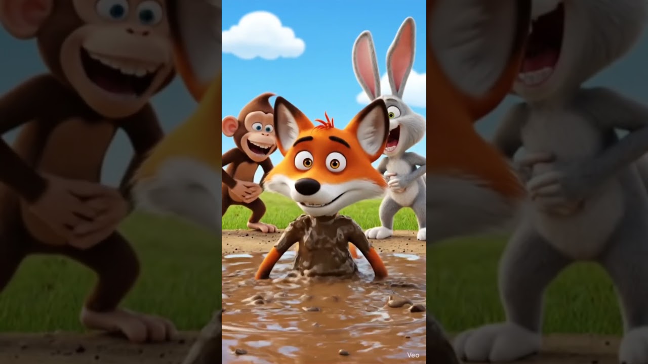 😂 Monkey vs Rabbit vs Fox | Funniest Jungle Story Ever 🐒🐰🦊tled