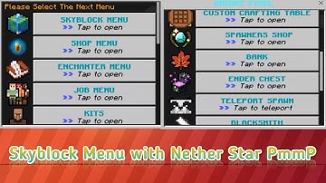 Skyblock Menu with Nether Star + Shop UI Updated for 1.17.40 | Download ?
