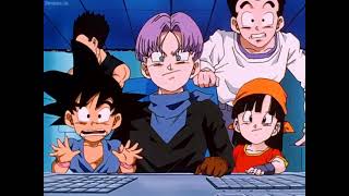 Vegeta laughs at Goku in background-DBGT