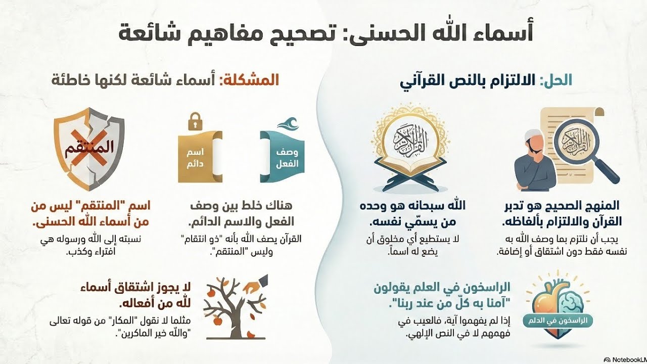 📖أصول التدبر ونفي الدخيل عن أسماء الله الحسنى