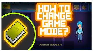 How to change the game mode | in REALMCRAFT free block crafting & building game screenshot 1