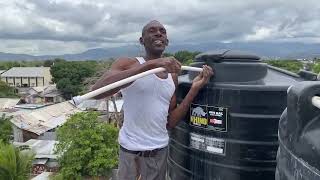 Relocating my water tanks #plumbing  roof top settingTrench Town ❤