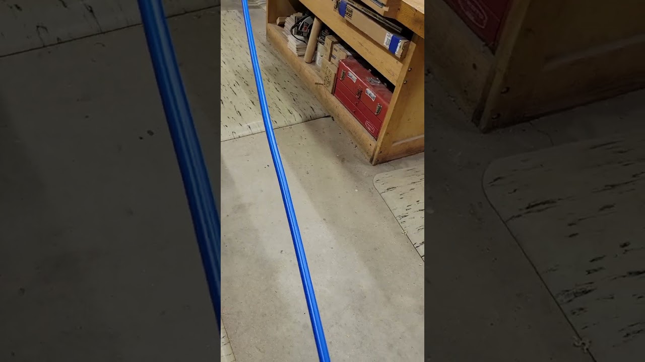 Straightening Max Line air line tubing.