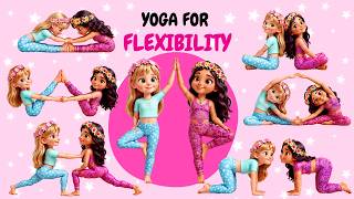 Basic Partner Yoga Poses for Kids to Improve Flexibility⭐| Improve Flexibility Together✨YOGA BUDDIES