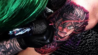 Asta - Black Clover - Anime Tattoo Time Lapse 15 Minutes