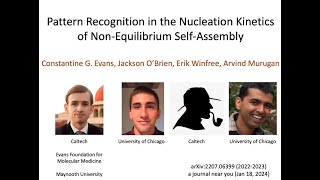 Pattern recognition in the nucleation kinetics of non-equilibrium self-assembly - Erik Winfree