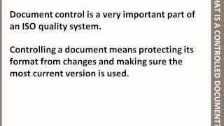 ISO: Control of Documents Net Worth