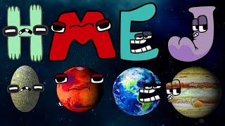 Alphabet Lore But All Letters Turned Into The Solar System Objects - Universe Size Comparison