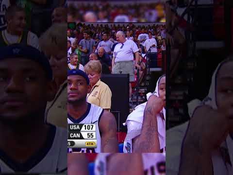 Melo making fans happy and LeBron’s reaction says it all 😂 #AmeriCup