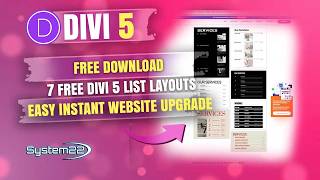 Divi 5 FREE Download – 7 Large List Sections That Instantly Upgrade Your Website