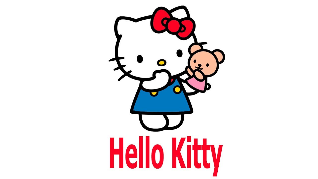 How to draw Hello Kitty, Hello Kitty Easy Draw Tutorial, #YouTubeKids, #howtodraw - YouTube