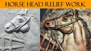 How to Make HORSE HEAD Relief | HORSE Sculpture Relief Work | HORSE Clay Mural Art