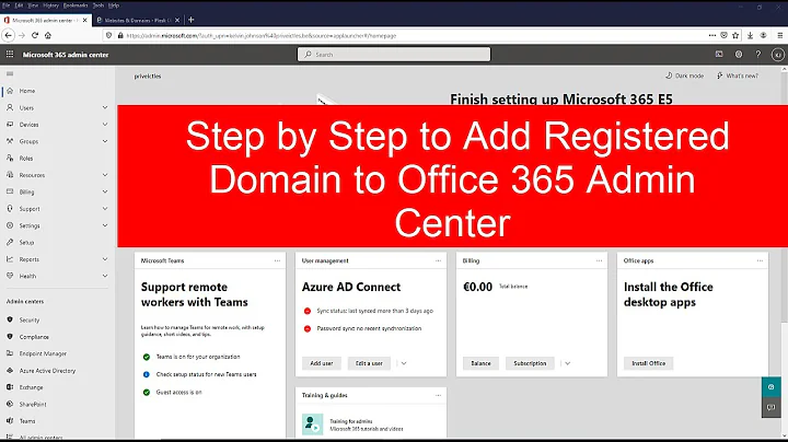 Step by Step to Add Domain to Office 365 Admin Center | Add a domain to Microsoft 365 | Add a domain