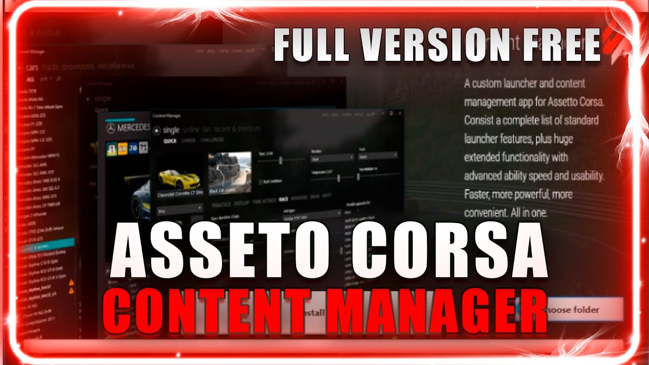 Asseto Corsa Content Manager Full Version Free | Tutorial How to Get ...