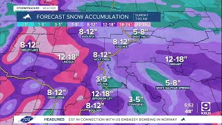 Strong, damaging winds and widespread rain/snow