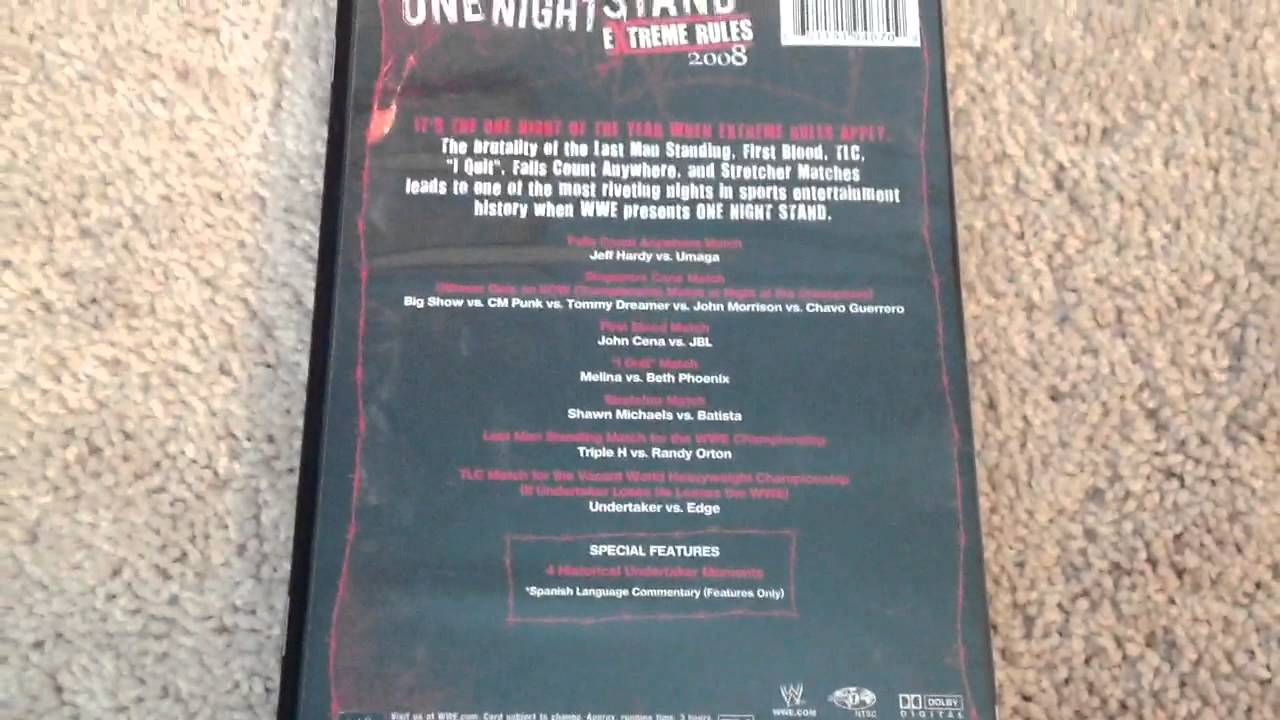 WWE One Night Stand Extreme Rules 2008 DVD Review YouTube