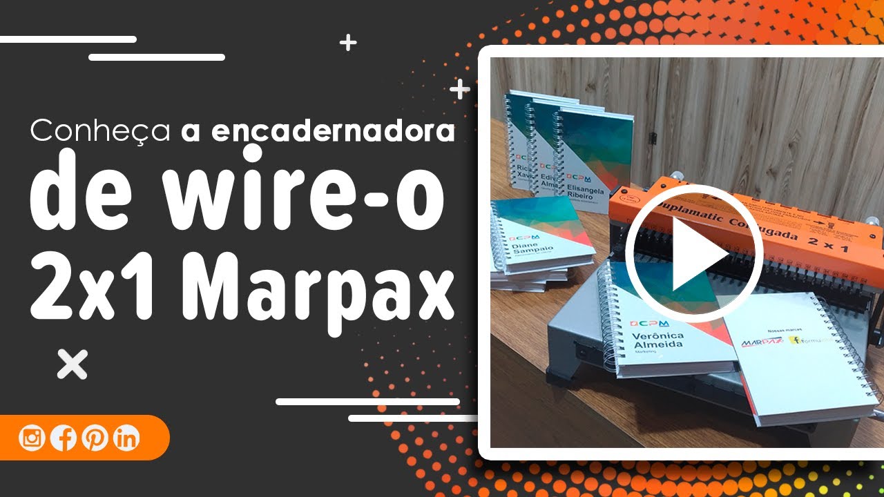 Capa do vídeo Encadernadora de Wire-o 2x1 Marpax