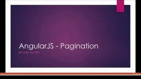 Pagination using AngularJS and UI Bootstrap