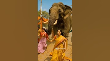 😱 Elephant ATTACKS Wedding area! | People Run for Their Lives 🐘🥵 #shorts #ai
