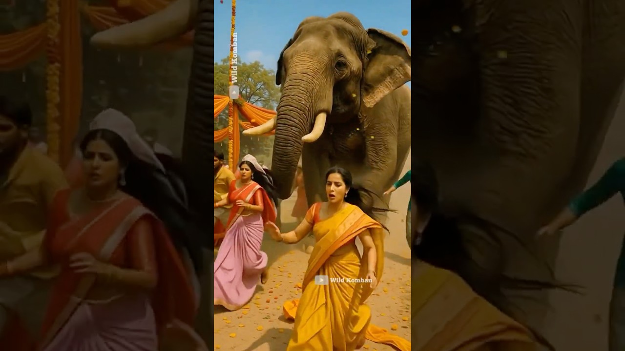 😱 Elephant ATTACKS Wedding area! | People Run for Their Lives 🐘🥵 