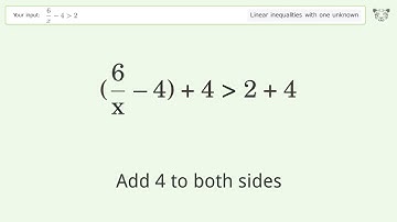 Solving Linear Inequalities: 6/x-4 is Greater Than 2