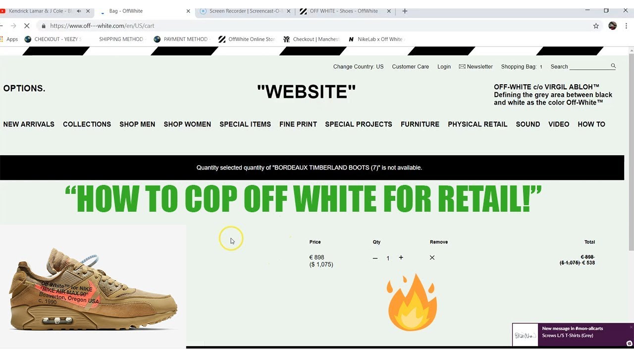 HOW TO COP THE OFF WHITE AIR MAX 90  !!!