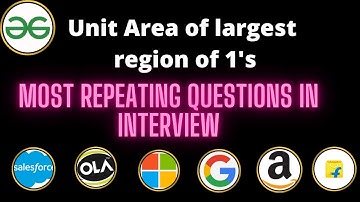 Unit Area of largest region of 1