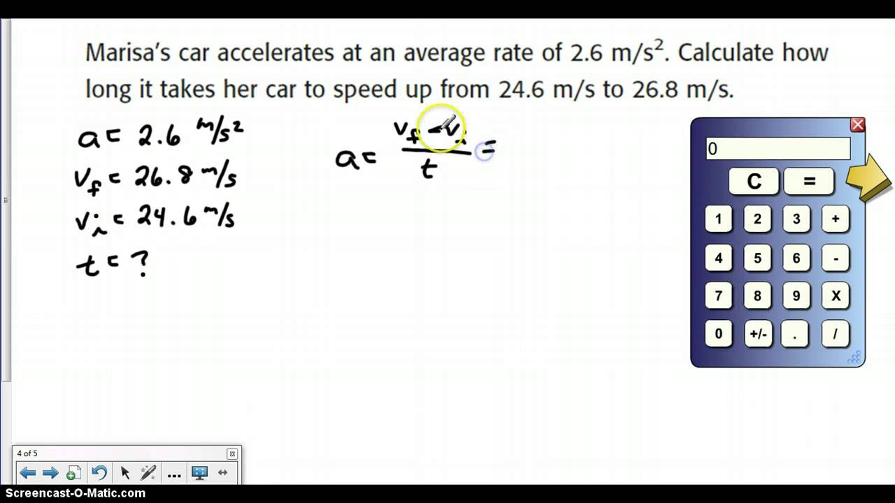 how to solve acceleration problems