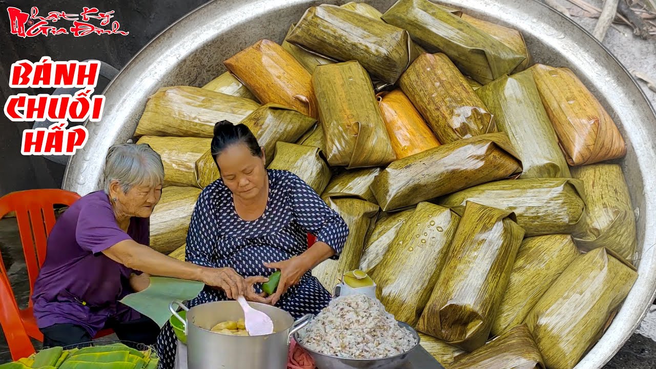 Xúc Động Với Cụ Bà Hơn 90 Tuổi Vui Vẻ Truyền Nghề Làm Bánh Chuối Hấp Ở Tịnh Biên An Giang | NKGĐ