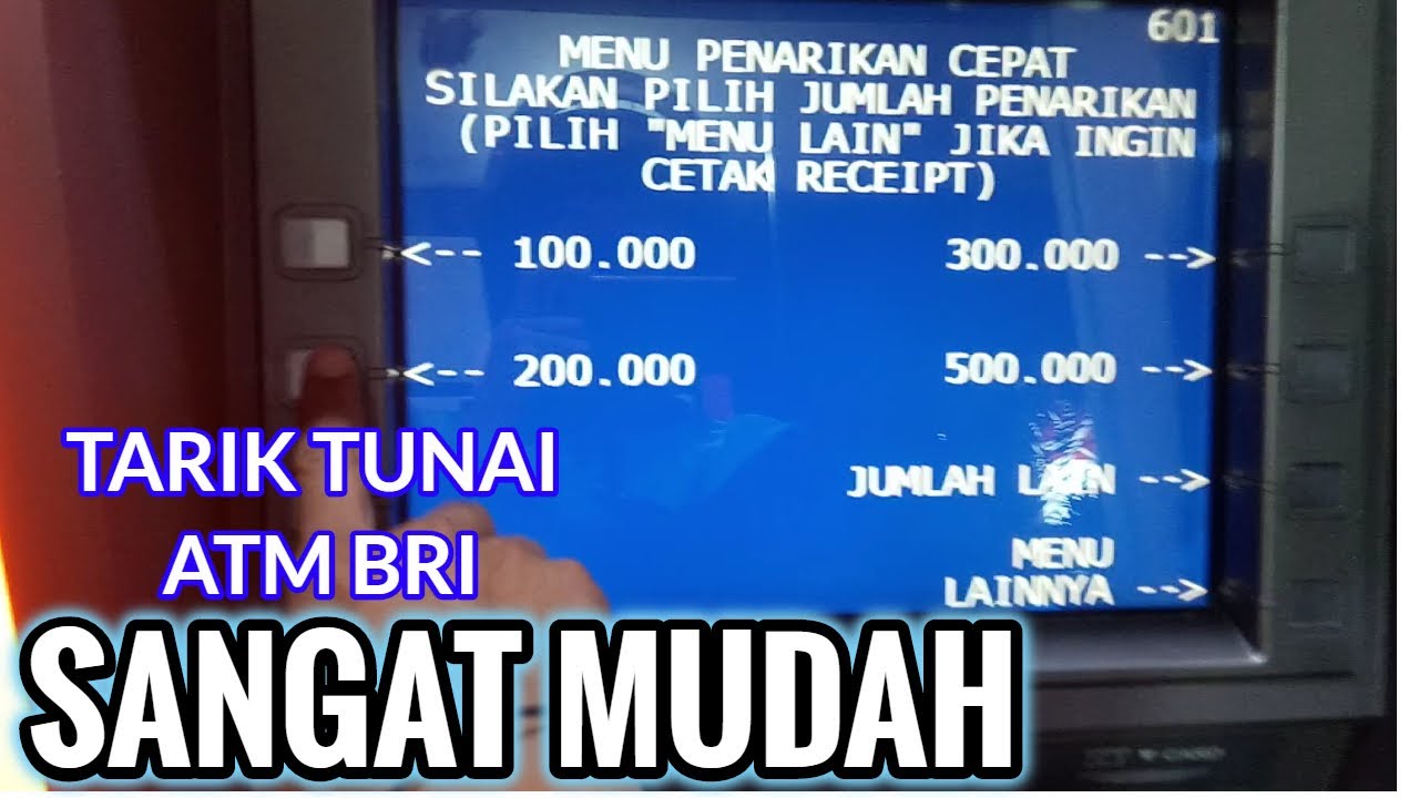 Cara mudah tarik tunai ATM BRI 
