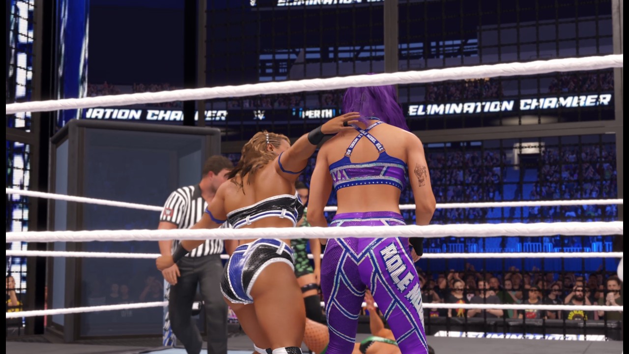 WWE 2K25 ELIMINATION CHAMBER WOMEN'S ( BAYLEY, LASH , CHELSEA, WENDY, KIANA, JORDYNNE )