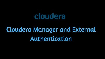 Cloudera manager external authentication