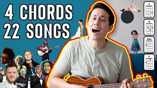 22 Songs You Can Play with 4 CHORDS on UKULELE