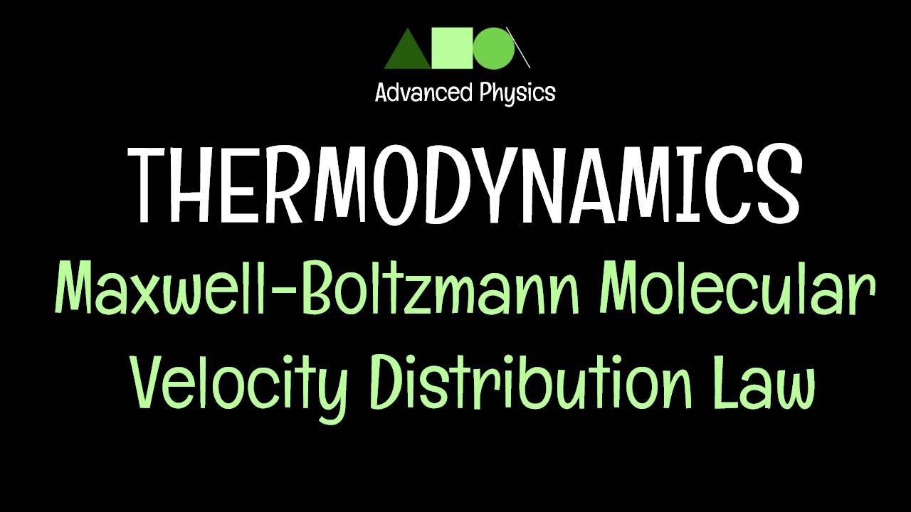 Thermodynamics- Maxwell-Boltzmann Molecular Velocity Distribution Law- 2
