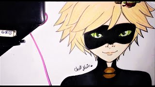 How to Draw 481 ♥ Chat Noir ♥ In Original Style From ♥ #Miraculous #ChatNoir #DailyDrawing ♥ #LunaD screenshot 2