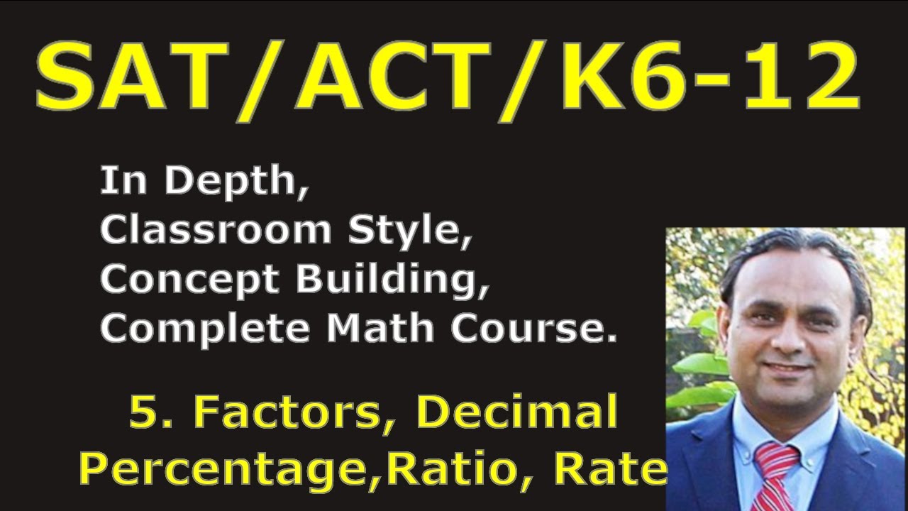 5. Factors Decimal Percentage Ratio Rate