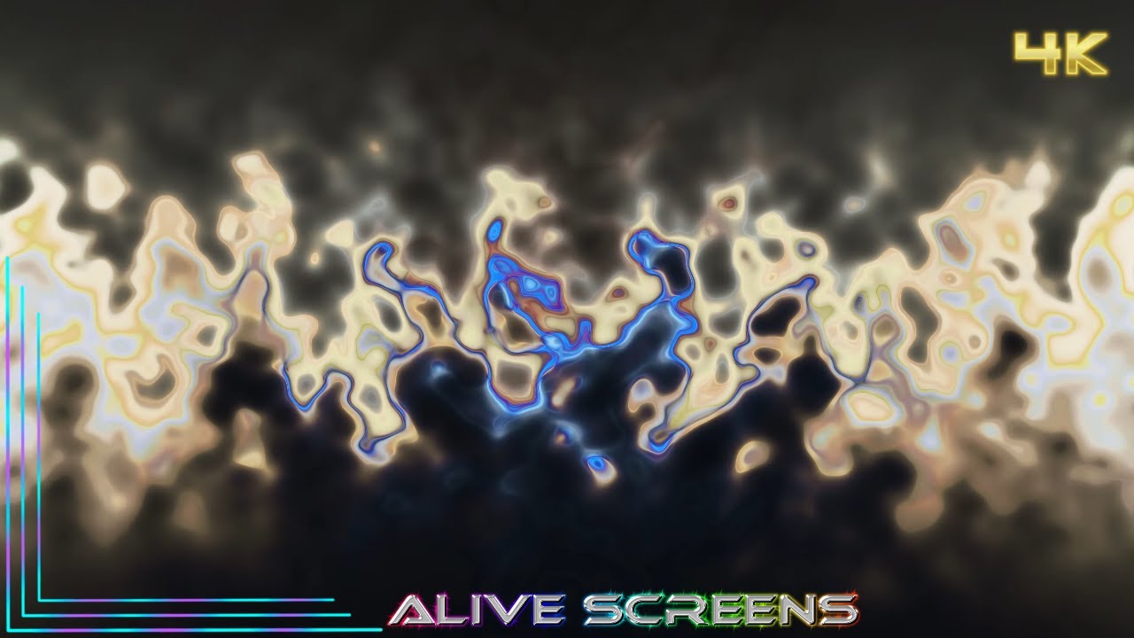 4K 1 Hour Glowing Abstract Liquid Background Seamless Loop