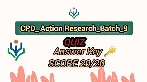 Action Research Batch 9 quiz answer key |Diksha course |CPD_Action Research_Batch_9