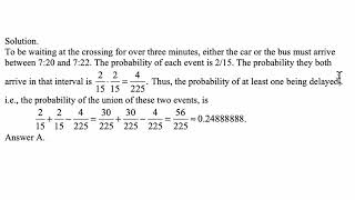 Exam P exercise for August 23, 2020