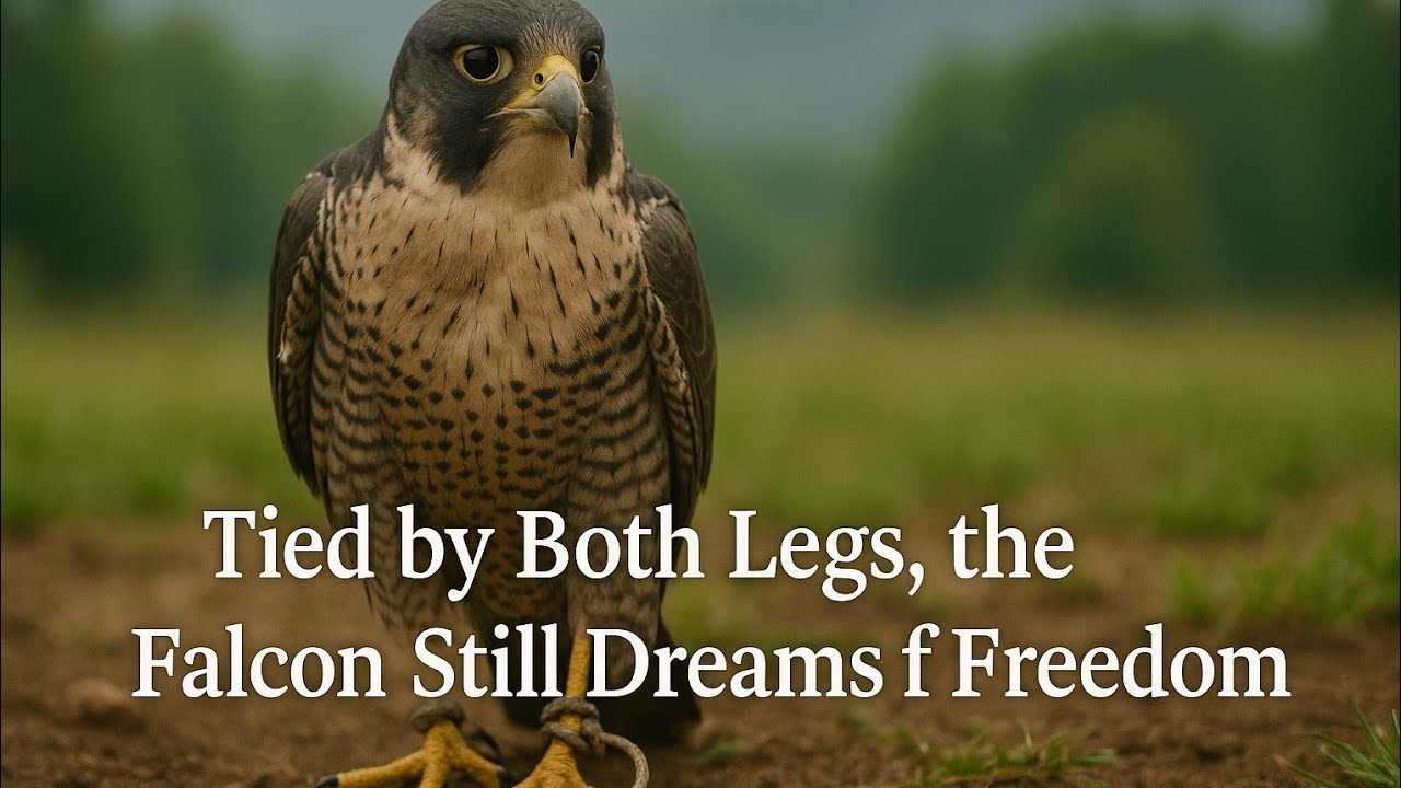 🦅Falcon with Tied by both legs.