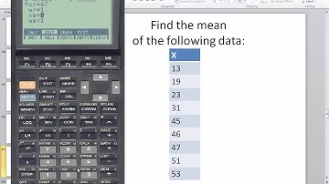 TI-85 - Statistics - Mean