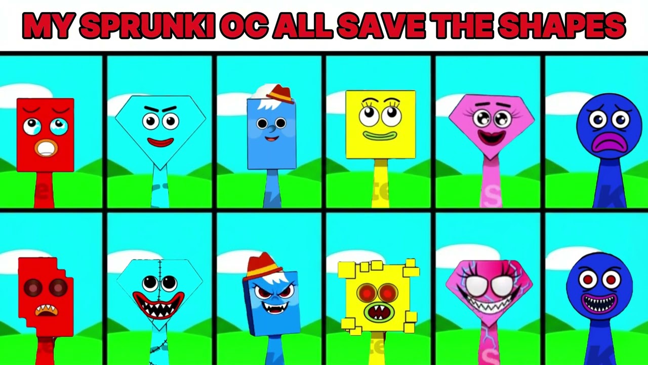 My Sprunki Oc : Sprunki OC All Shapes (from Save The Shapes) | All Phases Compilation