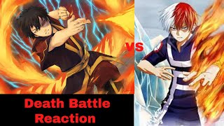 Anime Reaction Video Zuko VS Shoto Todoroki (Avatar VS My Hero Academia) DEATH BATTLE