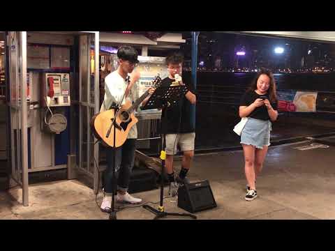 七友-梁漢文(Cover)@尖沙咀碼頭 Busking 2018/08/29