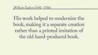 Caslon Type Specimen Motion Design