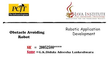 Obstacle Avoiding Robot Car | Java Institute | PCJT Software Engineering