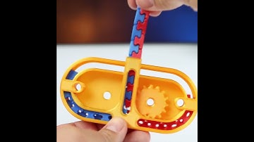 3D Printed Rigid Chain Mechanism by gzumwalt  #shorts