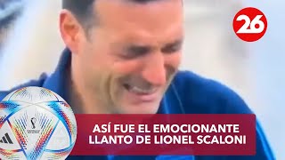 ARGENTINA CAMPEÓN DEL MUNDO | Así fue el emocionante llanto de Lionel Scaloni