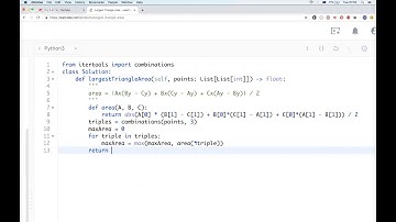 Leetcode 812. Largest Triangle Area